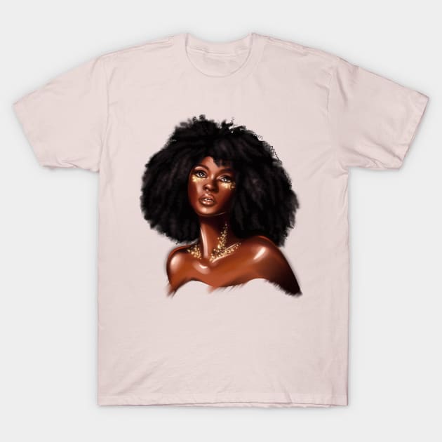 Black Queen & Natural Hair unapologetically Black T-Shirt by Ebony Rose 